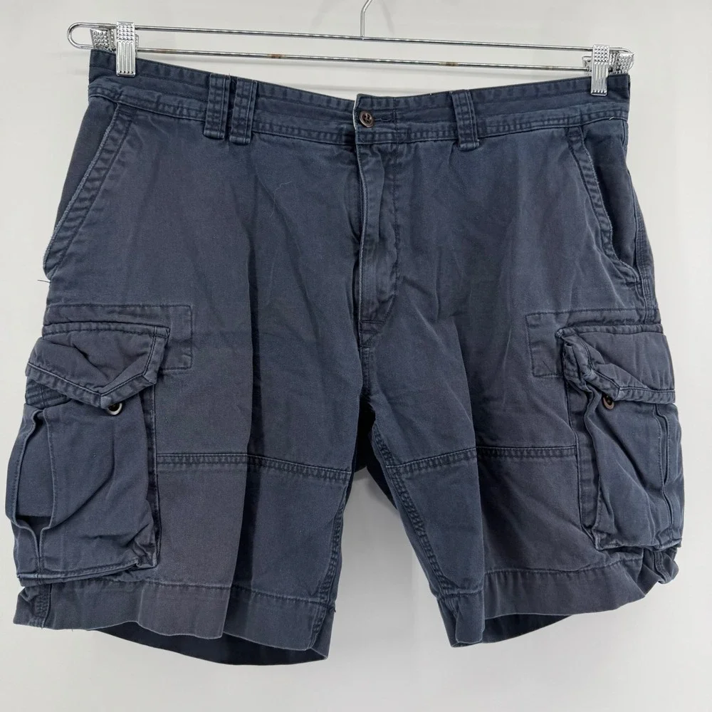 Polo Ralph Lauren Cargo Shorts Mens 42 Navy Blue Classic Polo Chino Cotton Twill